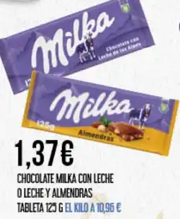 Claudio MILKA Chocolate con leche o leche y almendras tableta oferta