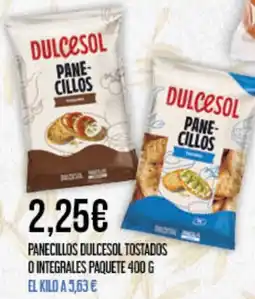 Claudio DULCESOL Panecillos tostados o integrales paquete oferta