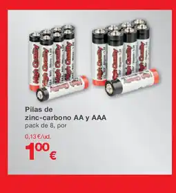 KIK Pilas de zinc-carbono AA y AAA oferta