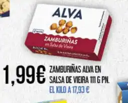 Claudio Zamburiñas alva en salsa de vieira oferta