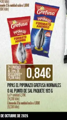 Claudio Pipas el piponazo grefusa normales o al punto de sal paquete oferta