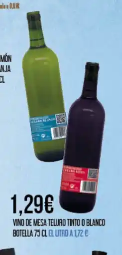 Claudio Vino de mesa teluro tinto o blanco botella oferta