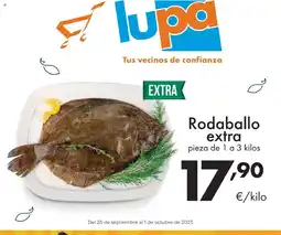 Supermercados Lupa Rodaballo extra oferta
