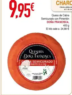 Masymas DOÑA FRANCISCA Queso de Cabra Semicurado con Pimentón oferta