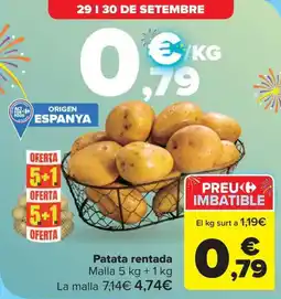 Carrefour Market Patata rentada oferta