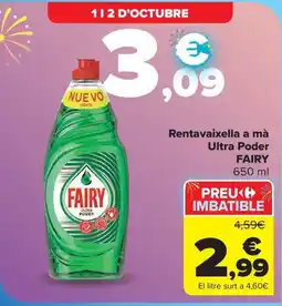 Carrefour Market FAIRY Rentavaixella a mà Ultra Poder oferta