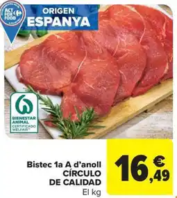 Carrefour Market CÍRCULO DE CALIDAD Bistec 1a A d'anoll oferta
