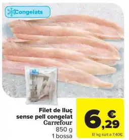 Carrefour Market Filet de lluç sense pell congelat Carrefour oferta