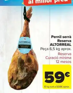 Carrefour Market ALTORREAL Pernil serrà Reserva oferta