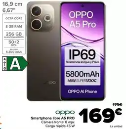 Carrefour OPPO Smartphone libre A5 PRO oferta
