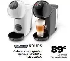 Carrefour DELONGHI KRUPS cafetera de capsulas genio s kp2431 o edg226.a oferta