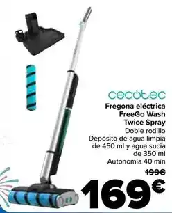 Carrefour CECOTEC FreeGo Wash Twice Spray Doble rodillo oferta