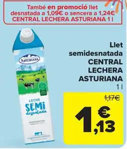 Carrefour Market ASTURIANA Llet semidesnatada central lechera oferta