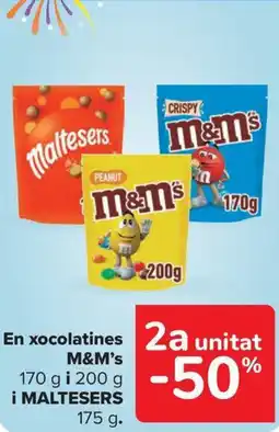 Carrefour Market M&M's i MALTESERS En xocolatines oferta