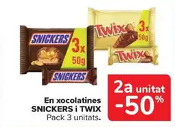 Carrefour Market SNICKERS i TWIX En xocolatines oferta