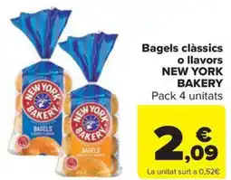 Carrefour Market NEW YORK BAKERY Bagels clàssics o llavors oferta