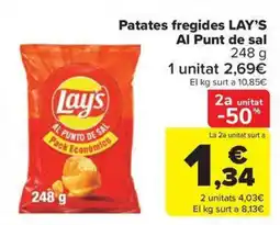 Carrefour Market LAY'S Patates fregides Al Punt de sal oferta