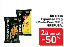 Carrefour Market GREFUSA En pipes Piponazo i MisterCorn oferta