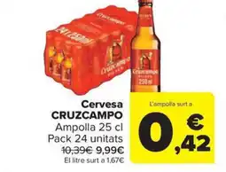 Carrefour Market CRUZCAMPO Cervesa oferta