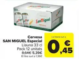 Carrefour Market SAN MIGUEL Cervesa Especial oferta