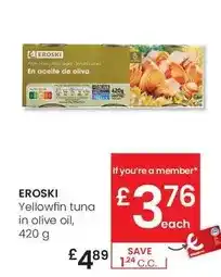 Eroski Eroski - yellowfin tuna in olive oil oferta