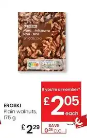 Eroski Eroski - plain walnuts oferta