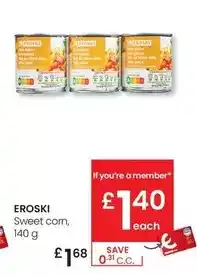 Eroski Eroski - sweet corn oferta