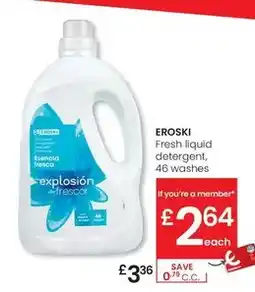 Eroski Eroski - fresh liquid detergent oferta