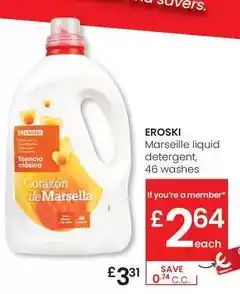 Eroski Eroski - marseille liquid detergent oferta