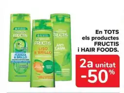 Carrefour Market GARNIER En tots els productes fructis ¡ hair foods. oferta