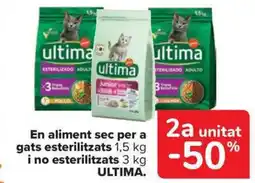 Carrefour Market ULTIMA En aliment sec per a gats esterilitzats i no esterilitzats oferta