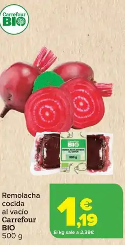 Carrefour Remolacha cocida al vacío Carrefour BIO oferta
