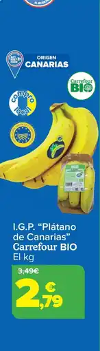 Carrefour I.g.p. "plátano de canarias" carrefour bio oferta