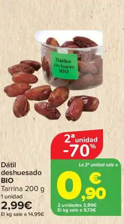 Carrefour Dátiles sin hueso bio oferta