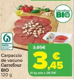 Carrefour CARREFOUR BIO Carpaccio de vacuno oferta