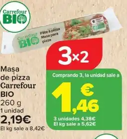 Carrefour CARREFOUR BIO Masa de pizza oferta