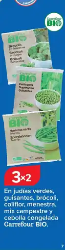 Carrefour CARREFOUR BIO En judías verdes, guisantes, brócoli, coliflor, menestra, mix campestre y cebolla congelada oferta