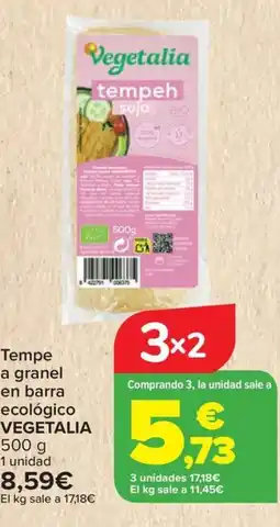 Carrefour VEGETALIA Tempe a granel en barra ecológico oferta