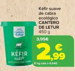 Carrefour CANTERO DE LETUR Kéfir suave de cabra ecológico oferta
