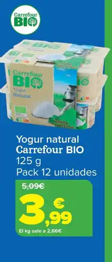 Carrefour CARREFOUR BIO Yogur natural oferta