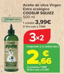 Carrefour COOSUR SQUIZZ Aceite de oliva Virgen Extra ecológico oferta