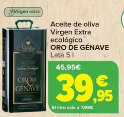 Carrefour ORO DE GÉNAVE Aceite de oliva Virgen Extra ecológico oferta
