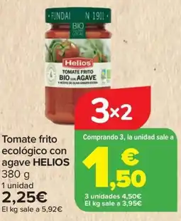 Carrefour HELIOS Tomate frito ecológico con agave oferta
