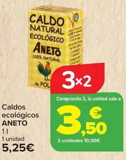 Carrefour ANETO Caldos ecológicos oferta