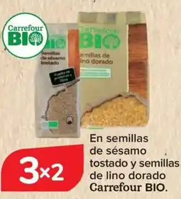 Carrefour CARREFOUR BIO En semillas de sésamo tostado y semillas de lino dorado oferta