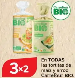 Carrefour CARREFOUR BIO En todas las tortitas de maíz y arroz oferta