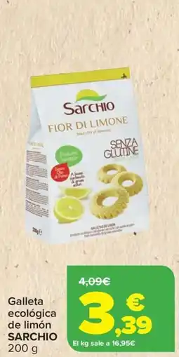 Carrefour SARCHIO Galleta ecológica de limón oferta