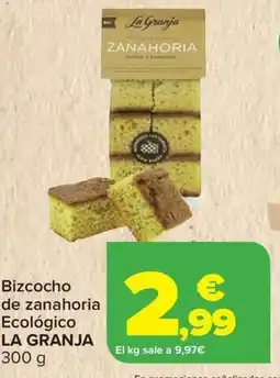 Carrefour LA GRANJA Bizcocho de zanahoria Ecológico oferta