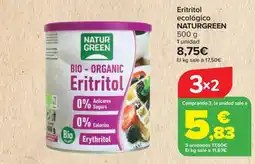 Carrefour NATURGREEN Eritritol ecológico oferta