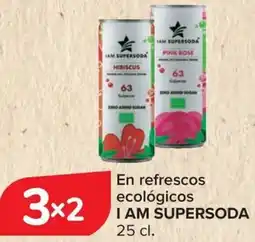 Carrefour I AM SUPERSODA En refrescos ecológicos . oferta